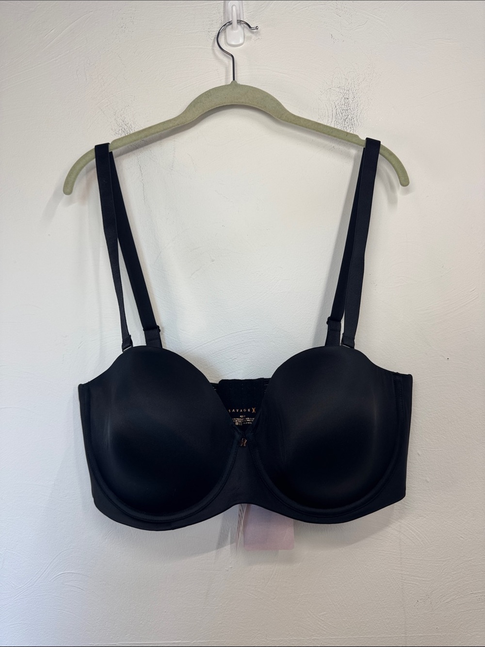 Savage X Fenty Black Molded T-Shirt Bra Plus Size Adjustable Straps NWT Chic